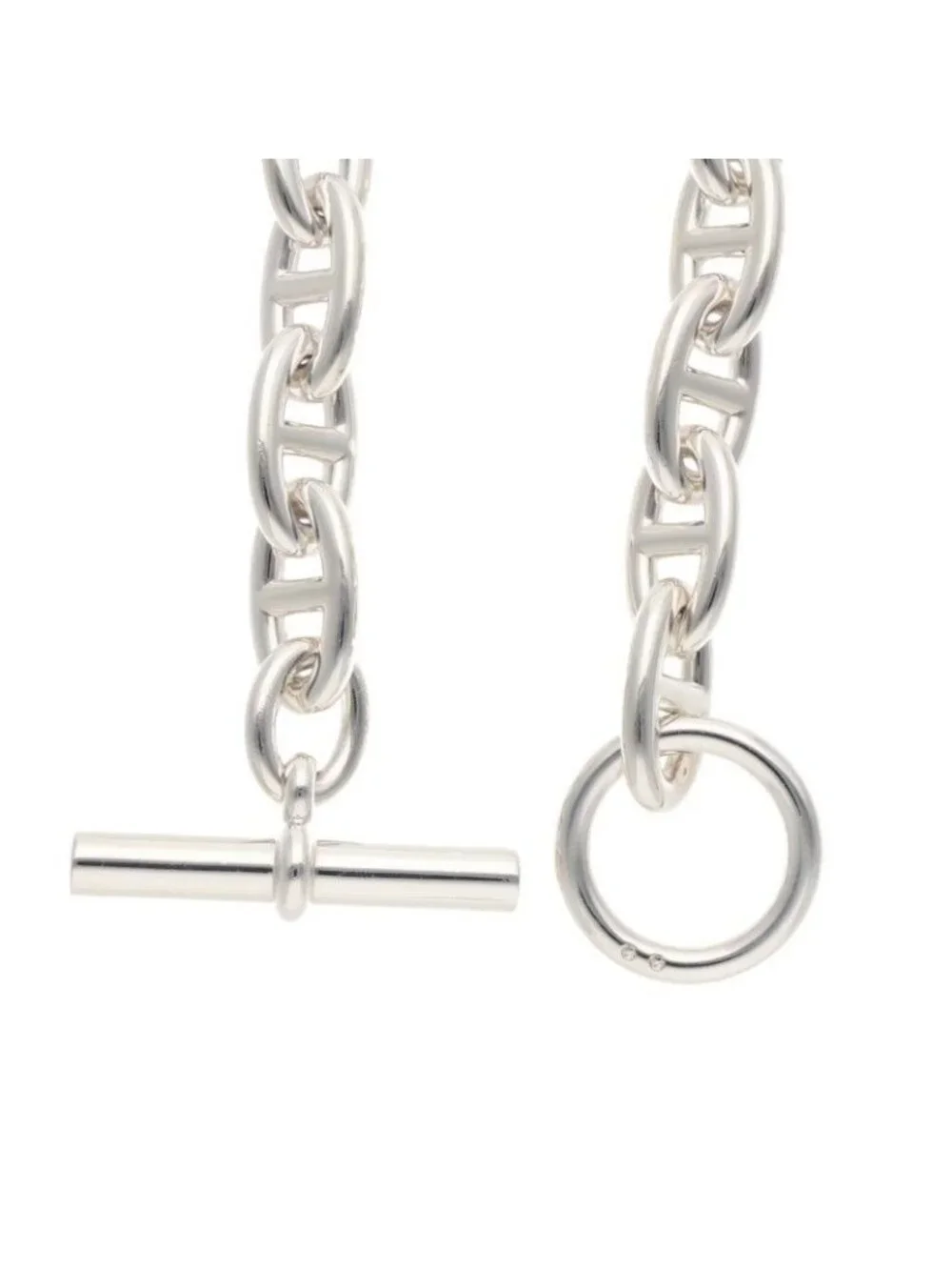 Hermes Chaine D'ancre Silver Choker Necklace GM